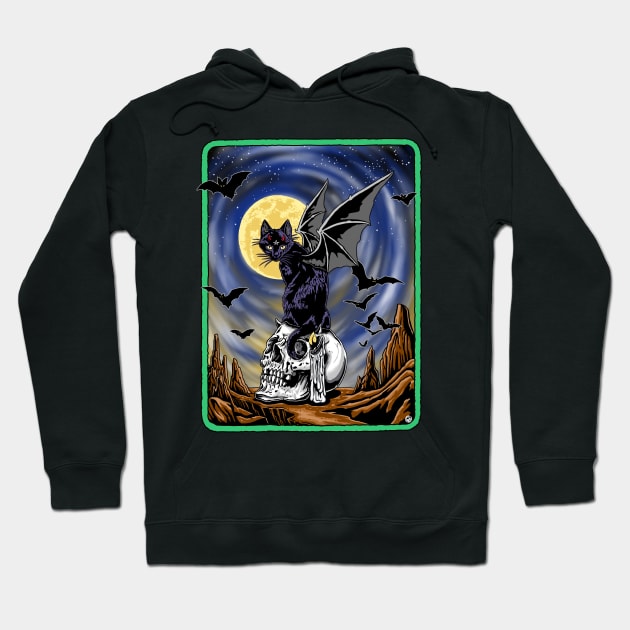 Black Cat Hoodie by FUMANTO